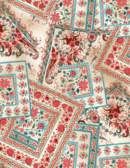 Textile pattern with floral motif