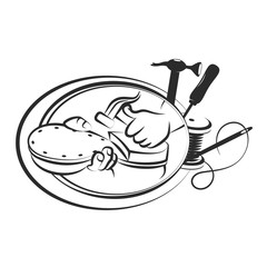 Shoe repair silhouette