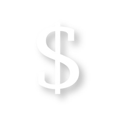 Icon mit Schatten - Dollar Währung