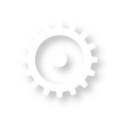 Icon mit Schatten - Zahnrad Technik