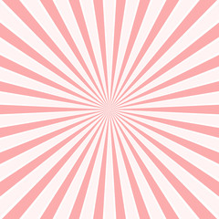 Sun rays, sunburst, light rays, sunbeam background abstract pink two tone and white colors summer season.