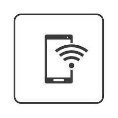 Smartphone mit W-LAN - Simple App Icon