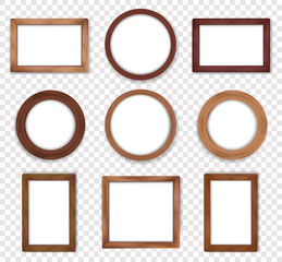 Wooden vintage frames collection.