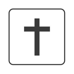 Obraz premium Kreuz - Kirche - Simple App Icon
