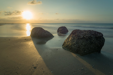 Seascape of Nhulunbuy town in Gove peninsula, Northern Territory state of Australia.