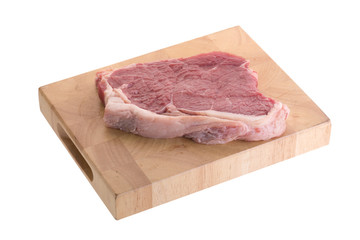 Raw fresh beef steaks, fresh sirloin steaks