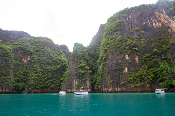 Fototapeta na wymiar The blue lagoon in Thailand.