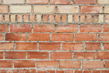 Brick wall under natural light. Horizontal.