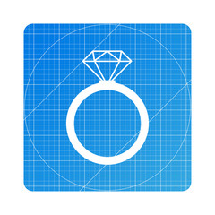 Blueprint - Ring mit Diamant