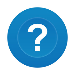Runder 3D Button - Fragezeichen - FAQ