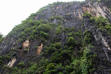 The hill on blue lagoon in Thailand.
