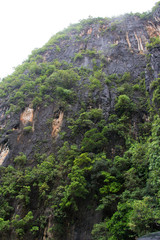 The hill on blue lagoon in Thailand.
