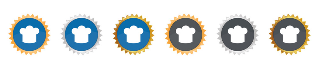 Kochhut - Gezacktes Button-Set