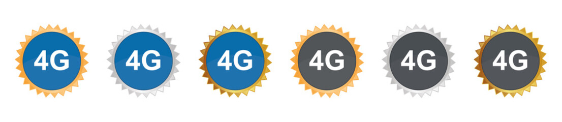 4G Breitband - Gezacktes Button-Set