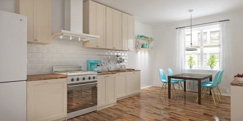 Modern kitchen interior