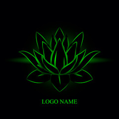 Obraz premium logo flower lotus
