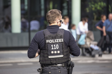 german police officer on duty