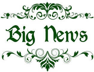 Green frame with BIG NEWS text.