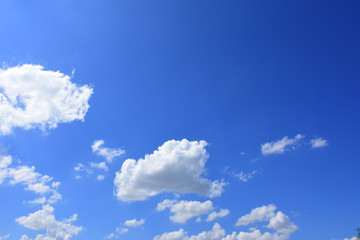 The blue sky and cloud texture background.