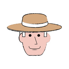 Gardener farmer avatar icon vector illustration graphic design