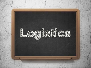 Finance concept: Logistics on chalkboard background