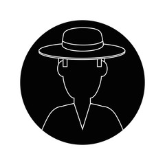 Gardener farmer avatar icon vector illustration graphic design