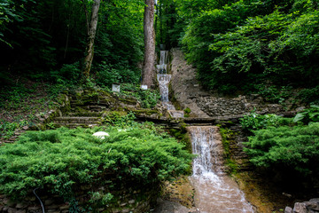 Stair step waterfall in Gelendzhik