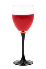 Red Wine in glass. Isolated on white background