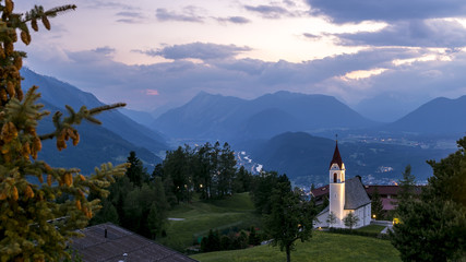 A little place of happiness at sunset Mosern, Tyrol, Austria