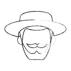 Gardener farmer avatar icon vector illustration graphic design