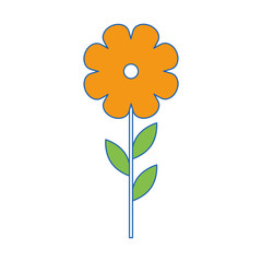 Beautiful flowers gardening icon vector illustration graphic design