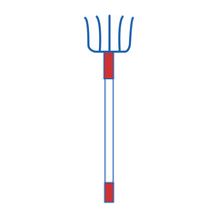 Rake gardening tool icon vector illustration graphic design