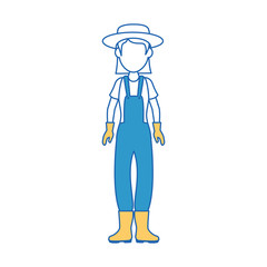 Gardener farmer avatar icon vector illustration graphic design