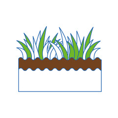 Grass and ground icon vector illustration graphic design