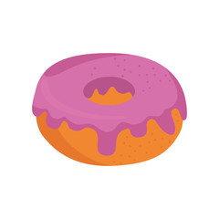 Donut delicious dessert icon vector illustration graphic design