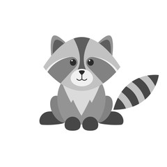 cute cartoon raccoon