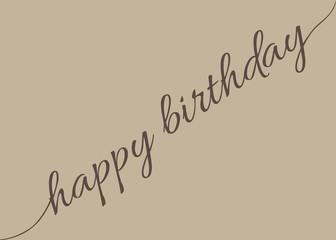 Happy Birthday Calligraphy Greeting Card