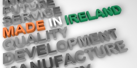 Made in Ireland concept in the national colors