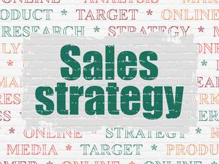 Marketing concept: Sales Strategy on wall background