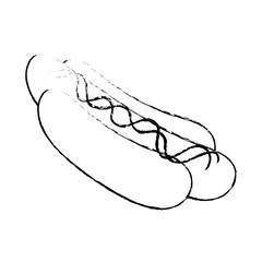 Hot dog fast food icon vector illustration graphic design