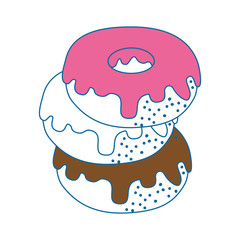 Donut delicious dessert icon vector illustration graphic design