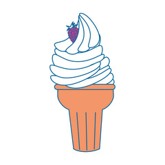 Delicious ice cream icon vector illustration graphic design