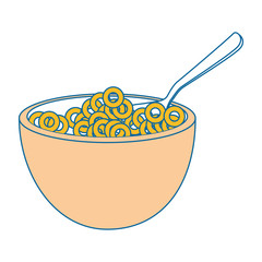 Breakfast cereal food icon vector illustration graphic design