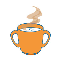 Hot and delicious coffee cup icon vector illustration graphic design