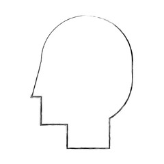 head profile isolated icon vector illustration design