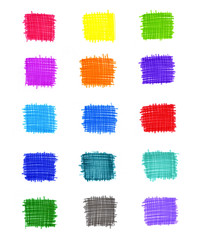 Set of abstract colorful elements