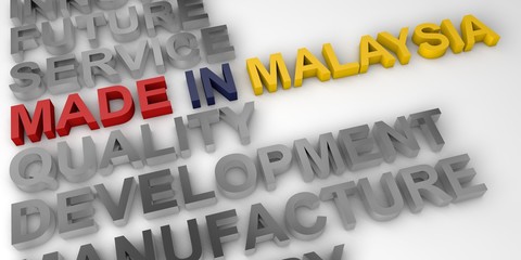 Made in Malaysia concept in the national colors
