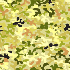 Classic military camo stains background. Seamless pattern
