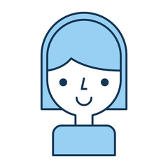 young woman avatar character vector illustration design