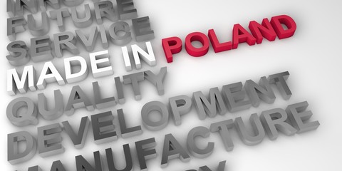 Made in Poland concept in the national colors